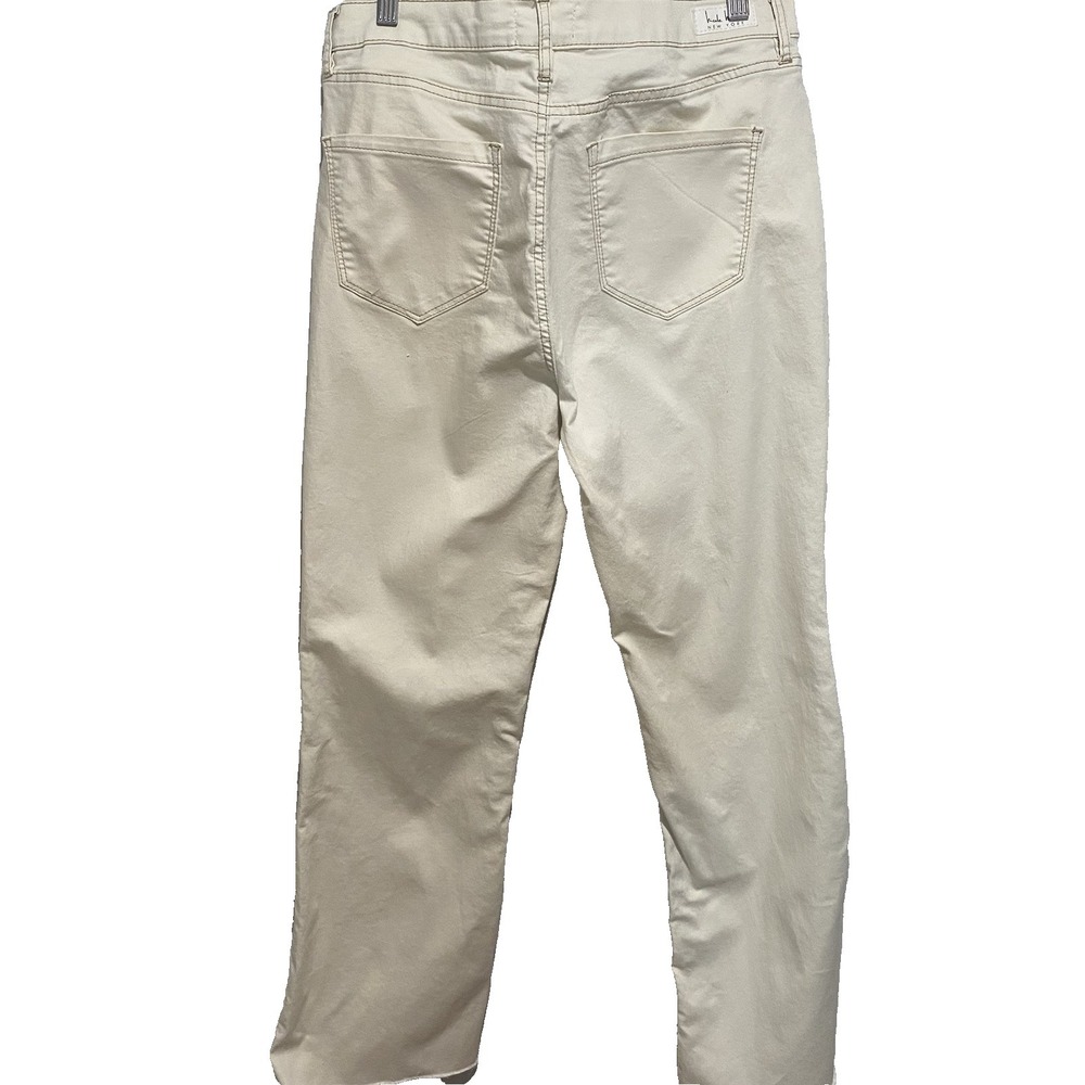 Nicole‎ Miller Women's Soho High Rise Bootcut Pants Cream Size 12 Preowned - Picture 7 of 11